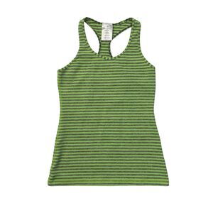 Ivivva Tank Top Girls 12 Graphite Sprout Striped Racerback Sleeveless Lululemon